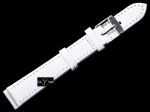 Pasek skórzany do zegarka - biały - 16mm