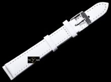 Pasek skórzany do zegarka - biały - 20mm